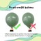 Eucalyptus and rose gold with white sand Latex Balloons(Green,white)10 x 10 x 10 inches